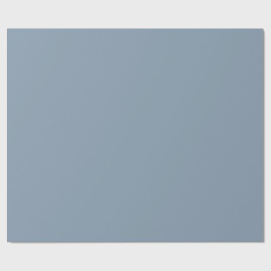 ほこりっぽい青無地の色 ラッピングペーパー (フラット)