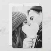 ほこりっぽい青素朴緑のクラフト結婚写真 招待状 (裏面)