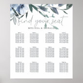 ほこりっぽい青結婚い花の座席表 ポスター (正面)