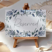 ほこりっぽい青結婚の花の予約座席表 プレイスカード
