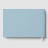 ほこりっぽい青結婚フローラ ゲストブック (裏面)