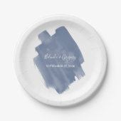 ほこりっぽい青結婚水色 ペーパープレート (正面)