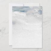 ほこりっぽい青結婚水色 招待状 (裏面)