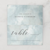 ほこりっぽい青芸術的モダン抽象芸術 プレイスカード (外部開封)