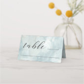 ほこりっぽい青芸術的モダン抽象芸術 プレイスカード (正面)