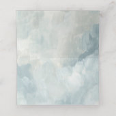 ほこりっぽい青芸術的モダン抽象芸術 プレイスカード (内部開封)