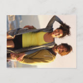 ほこりっぽい青葉緑の結婚写真 インビテーションポストカード (裏面)