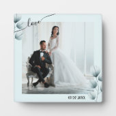 ほこりっぽい青葉色の写真プラークとイーゼル フォトプラーク (正面)