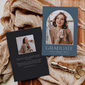 ほこりっぽい青 |クラシックアーチ写真卒業アナウンス 案内状