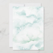 ほこりっぽい青、ターコイズ、緑の水色 セーブザデート (裏面)