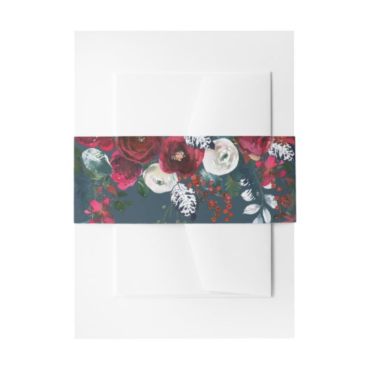 ほこりっぽい青 |ブルゴーニュ開花結婚ズ 招待状ベリーバンド (正面例)