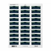 ほこりっぽい青 ラベル (フルシート)