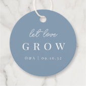 ほこりっぽい青 |愛が植物や種子を育てる フェイバータグ (正面)