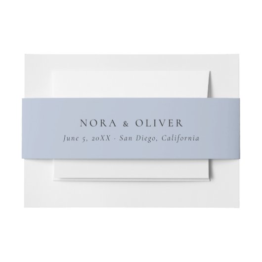 ほこりっぽい青 招待状ベリーバンド (正面例)