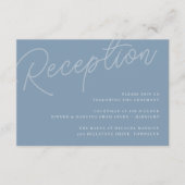 ほこりっぽい青 |透かし結婚披露宴 エンクロージャーカード (正面)