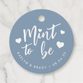 ほこりっぽい青 | Mint to パーソナライズされた Be結婚's フェイバータグ (正面)