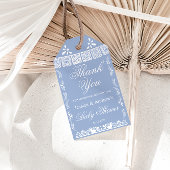 ほこりっぽい青Cielitoメキシコの赤ちゃんシャワー ギフトタグ