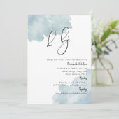 ほこりっぽい青Oh男の子の赤ちゃんシャワー 招待状 (スタンド正面)