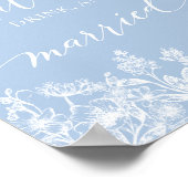 ほこりっぽい食べ青フローラ飲み結婚した物 ポスター (角)