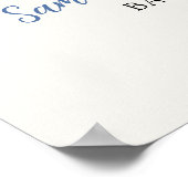 ほこりっぽいBee Chinoiseryベビーシャワー歓迎サイン ポスター (角)