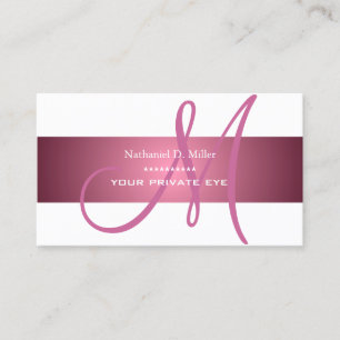 ほこりと優雅なダスティローズのモノグラム / DIY 背景色 名刺