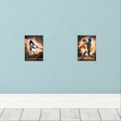 ほこりと栄光：野球ホーム走 (ウッドフロア)