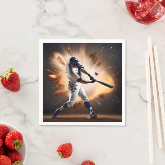 ほこりと栄光：野球ホーム走 スタンダードカクテルナプキン (インサイチュ)