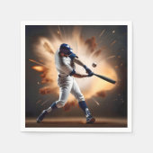 ほこりと栄光：野球ホーム走 スタンダードカクテルナプキン (正面)