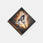 ほこりと栄光：野球ホーム走 スタンダードカクテルナプキン (角)