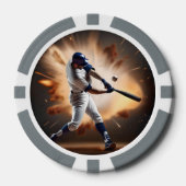 ほこりと栄光:野球ホーム走 ポーカーチップ (正面)