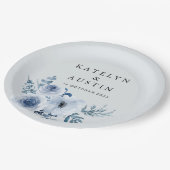 ほこりの多い青結婚いフローラ  ペーパープレート (アングル)