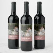ほこりはっきりしたバラレトロカスタムウェディングフォト ワインラベル (ボトル)