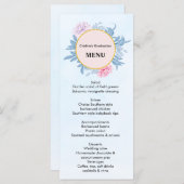 ほこりまみれの青い水の色、多肉質の卒業ディナー メニュー (正面/裏面)