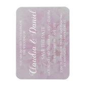 ほこりまエレガントったピンク色の牡丹フローラ結婚式招待状 マグネット (縦)