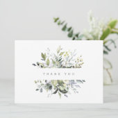 ほこりを含んだ花と緑の葉 サンキューカード (スタンド正面)