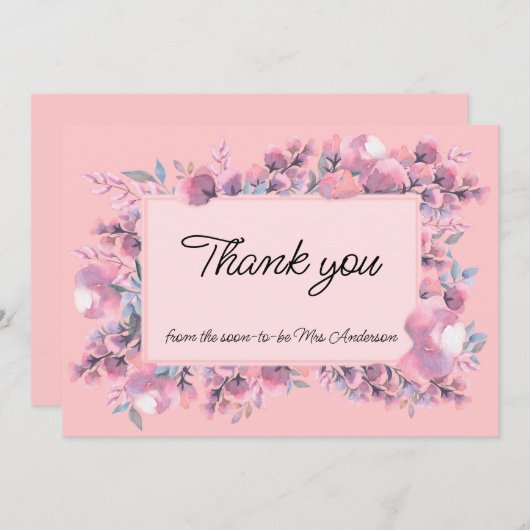 ほこりエレガントのバラフローラ サンキューカード (正面/裏面)