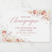 ほこりエレガントのバラフローラ スパークリングワインラベル (シングルラベル)