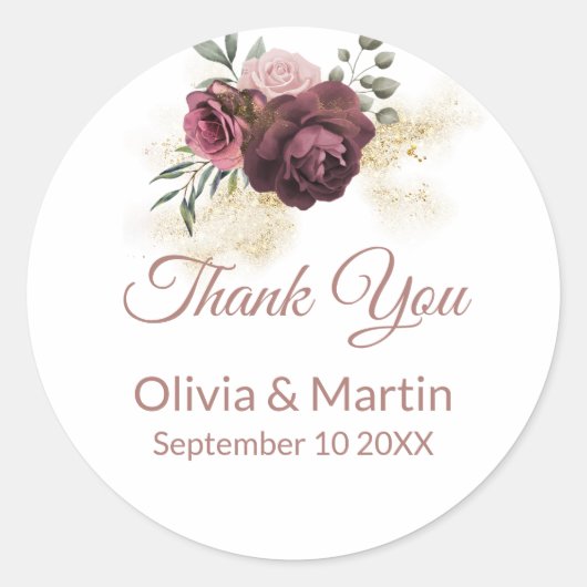 ほこりエレガントのバラフローラ ラウンドシール (正面)