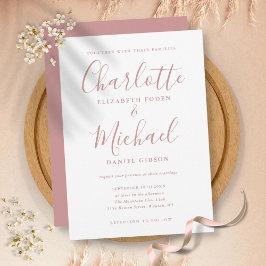 ほこりエレガントのバラ署名スクリプ結婚ト 招待状