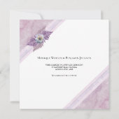 ほこりエレガントバラたった今結婚しました結婚ズ 案内状 (裏面)