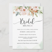 ほこりエレガントバラとグリーンフローラブライダルシャワー 招待状 (正面)