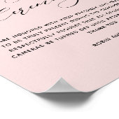 ほこりエレガントバラのプラグ抜き式結婚のサイン ポスター (角)