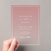 ほこりエレガントバラグラデーシ結婚ョン アクリル招待状 (インサイチュ (ポータブル))