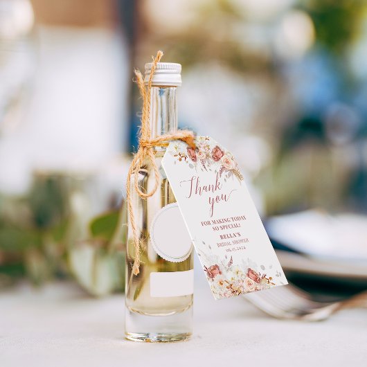 ほこりエレガントバラフローラありがとうギフトラベル ギフトタグ