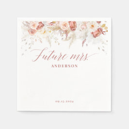 ほこりエレガントバラフローラブライダルシャワー スタンダードカクテルナプキン