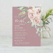 ほこりエレガントバラフローラブライダルシャワー 招待状 (スタンド正面)