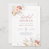 ほこりエレガントバラフローラブライダルシャワー 招待状 (正面)