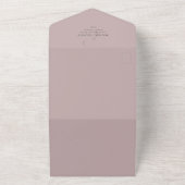 ほこりエレガントバラフローラQRコード結婚の予算 オールインワン招待状 (外側)