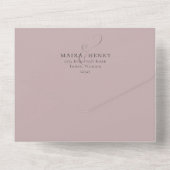 ほこりエレガントバラフローラQRコード結婚の予算 オールインワン招待状 (裏面)