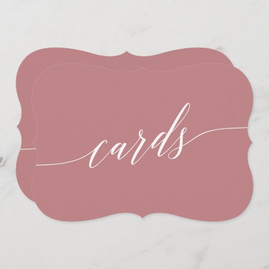 ほこりエレガントバラ書道カードの看板 (正面/裏面)